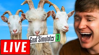 🔴CAPI PLAYS GOAT SIMULATOR 3! (Hilarious)