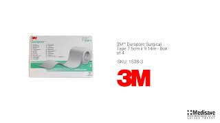 3M™ Durapore Surgical Tape 7 5cm x 9 14m Box of 4 1538 3