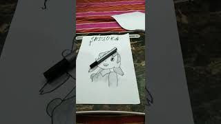 drawing shizuka made by my little sister #doremon