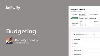 Knowify training: Budgeting