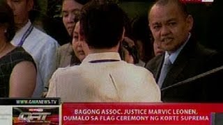 QRT: Bagong Assoc. Justice Leonen, dumalo sa flag ceremony ng SC