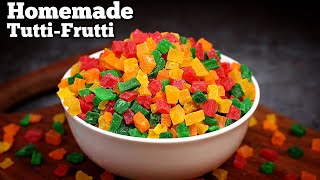 Make Your Own Tutti Frutti Candy At Home (Step-by-Step) Homemade Tutti Frutti Recipe For Cakes