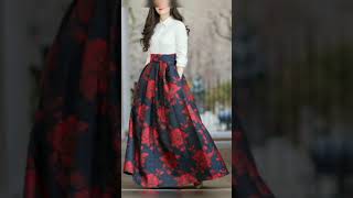 Trendy long skirt with shirt #youtubeshorts #fashiontrends  #girls fashion #2021