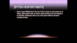 Lasso Programming: [Bytes→export16bits]