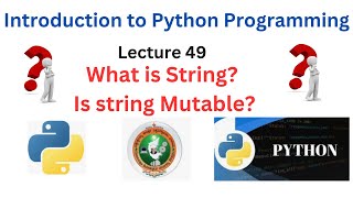 string in python |"Is String Mutable in Python? | Python Programming Tutorial | VTU Syllabus BE"