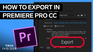 How To Export In Premiere Pro CC
