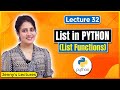 P_32 List in Python and List Functions | Python Tutorials for Beginners
