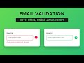 Email validation Using Javascript | With Source Code