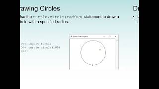 Introduction to Turtle Graphics (Python GUI). To draw shapes, create colorful animations and games.
