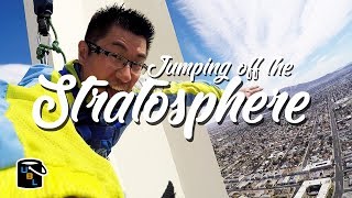Jumping off the Stratosphere Las Vegas - Sky Jump