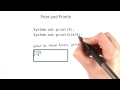 print and println - Intro to Java Programming