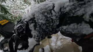 Camera retrieve after heavy snowfall Can Am Outlander 1000xmr Sno-Blazo goon riding.