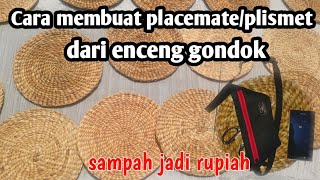 tutorial cara membuat placemate dari enceng gondok/eceng gondok