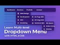 Create a Multi-Level Dropdown Menu with HTML & CSS Only | No JavaScript