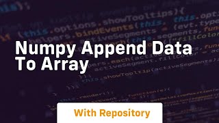 numpy append data to array