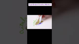 Dual-Ended Creative Markers #viral #shorts #shortfeed #creative #art #markers #highlighter