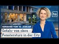 Gefahr von oben - Fenstersturz in der City | hessenschau vom 10.01.2023