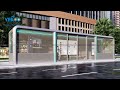 simple structure bus shelter customized bus stop with air conditioner