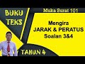 Matematik Tahun 4 - Mengira Jarak & Peratus | ms 101 Soalan 3&4