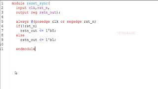 Reset Synchronizer- asynchronous assertion and synchronous de-assertion