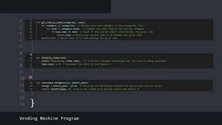 Vending Machine Python Program