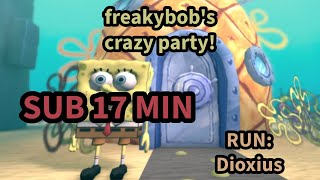 SUB 17 MIN SPEEDRUN | freakybob's crazy party! (ROBLOX)