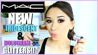 NEW MAC IRIDESCENT AND HOLOGRAM GLITTERS | SWATCHES \u0026 DEMOS!