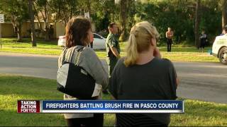 Pasco County Fire Rescue working brush fire in Hudson, residents asked to evacuate