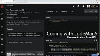 Codewars 7 kyu Remove Anchor from URL JavaScript