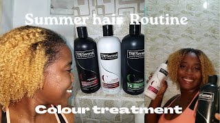 Wash Day Routine | Avocado hair mask | Tresemme Products for colour hair