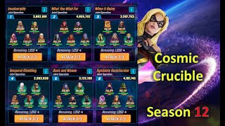 Cosmic crucible Season 12 Team Counters - Marvel Strike Force @if2pgames