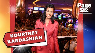 Kourtney Kardashian bared it all in this $2K pink blazer