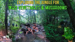 3 Days Group Camping in Light Rain in Deep Jungle | Exploring Jungle for  Mushrooms | PART 2