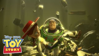 Toy Story 3 | Buzz espagnol sauve Jessie du camion poubelle | Disney BE