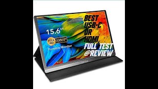 Best Portable monitor 2020 connect with  USB -C or HDMI in with speakers Review @ Test  By Lepow- Z1