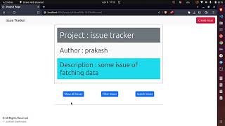 Issue tracker CodingNinjas Project