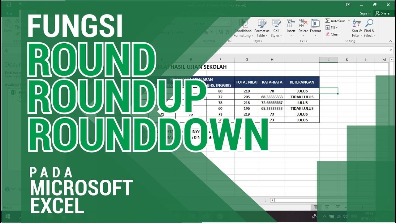 Fungsi Roundup Dan Rounddown Pada Excel - Microsoft Excel