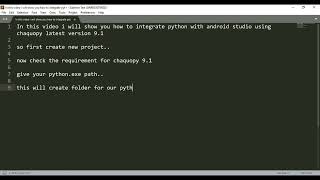 How to integrate Python with Android Studio using chaquopy latest version 9.1 #androidstudio #python
