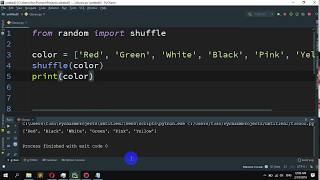 How to Shuffle and print a list in Python