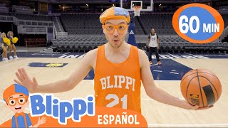 Básquetbol con Blippi: pabellón deportivo de los Pacers | Aprende con Blippi