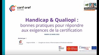 Handicap et Qualiopi : Bonnes pratiques pour répondre aux exigences de la certification - 032022