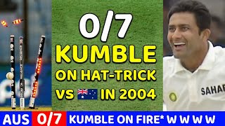 ANIL KUMBLE 7WKT VS AUS | INDIA VS AUSTRALIA 2ND TEST MATCH 2004 | Shocking Bowling by ANIL KUMBLE😱🔥
