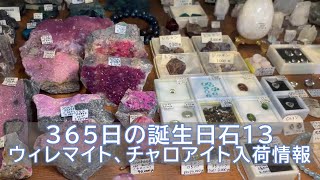 365日の誕生日石とウィレマイト、チャロアイト入荷情報