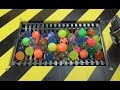 Epic What's inside 100 Bouncing Balls : Shredding Machine Crushing Balls Toys