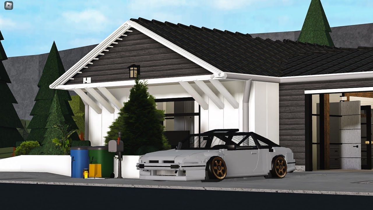 Bloxburg: Riverside Modern Farmhouse WITH CUSTOM CAR AND BOAT!!! - YouTube