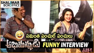 Abhimanyudu Movie Team Funny Interview || Vishal,Samantha, Arjun || Shalimar Film Express