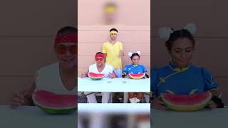 Watermelon Eating Contest 🤣 #shorts