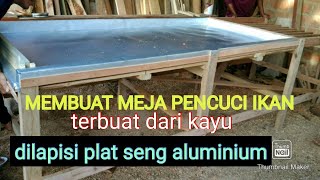 HOW TO MAKE A FISH WASHER TABLE made of wood coated with aluminum zinc plate | Woodworking | DIY