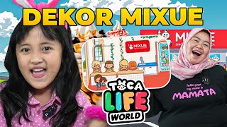 SEHARIAN DINAR DEKOR MIXUE DI KOTA TOCA BOCA 🍨🍧DEKORASI SERBA MIXUE 🤩😍 [TOCA BOCA INDO]