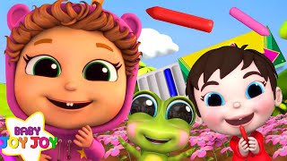 The Crayon Finger Family Song | Sing-Along | Baby Joy Joy Nursery Rhymes and Baby Songs